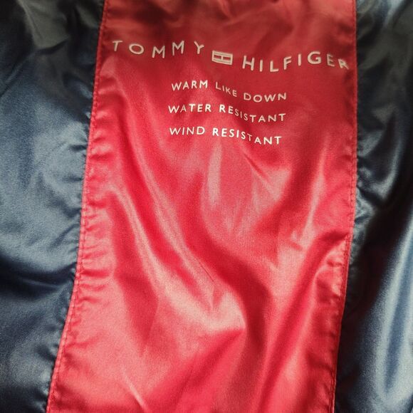 Tommy Hilfiger Puffer Coat Men's XL Navy Blue Full-Zip Hooded Insulated - Picture 11 of 13